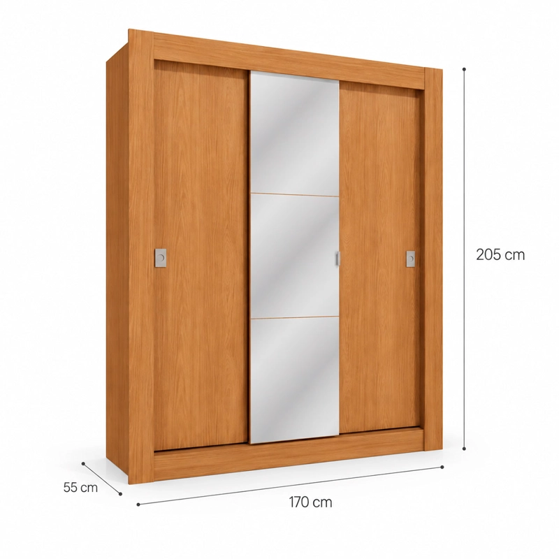 CLOSET ROCA MACHADO ESPEJO 3 PUERTAS CAFÉ - 4