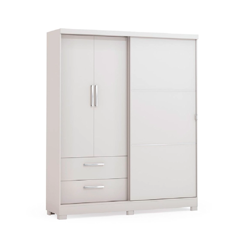 CLOSET ROCA OLIVEIRA 3 PUERTAS 2 CAJONES BLANCO - 2