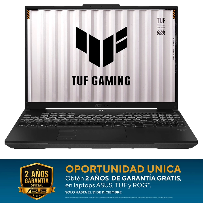 NOTEBOOK ASUS TUF GAMING F16 FX607VJR-TU309W INTEL CORE 5 8GB RAM 512GB SSD NVIDIA RTX 3050 16” Gris, foto 3