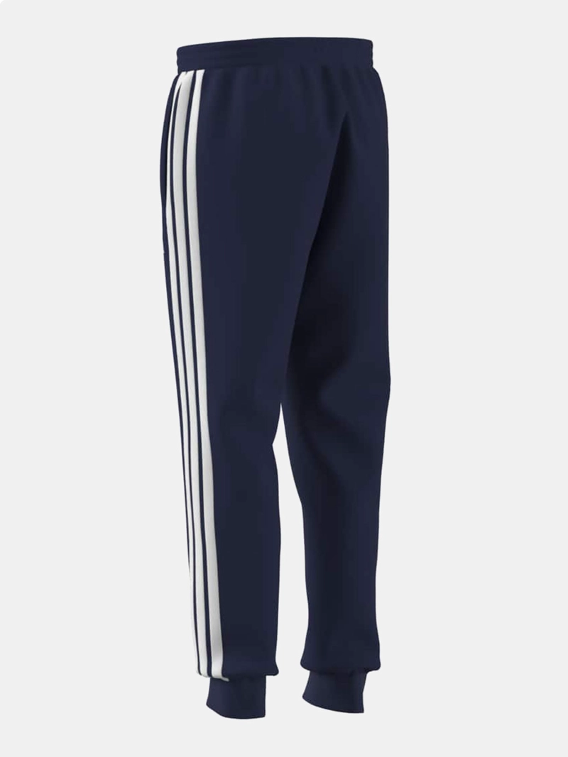 PANTALÓN DE BUZO HOMBRE ADIDAS ESSENTIALS 3 TIRAS AZUL MARINO - 4