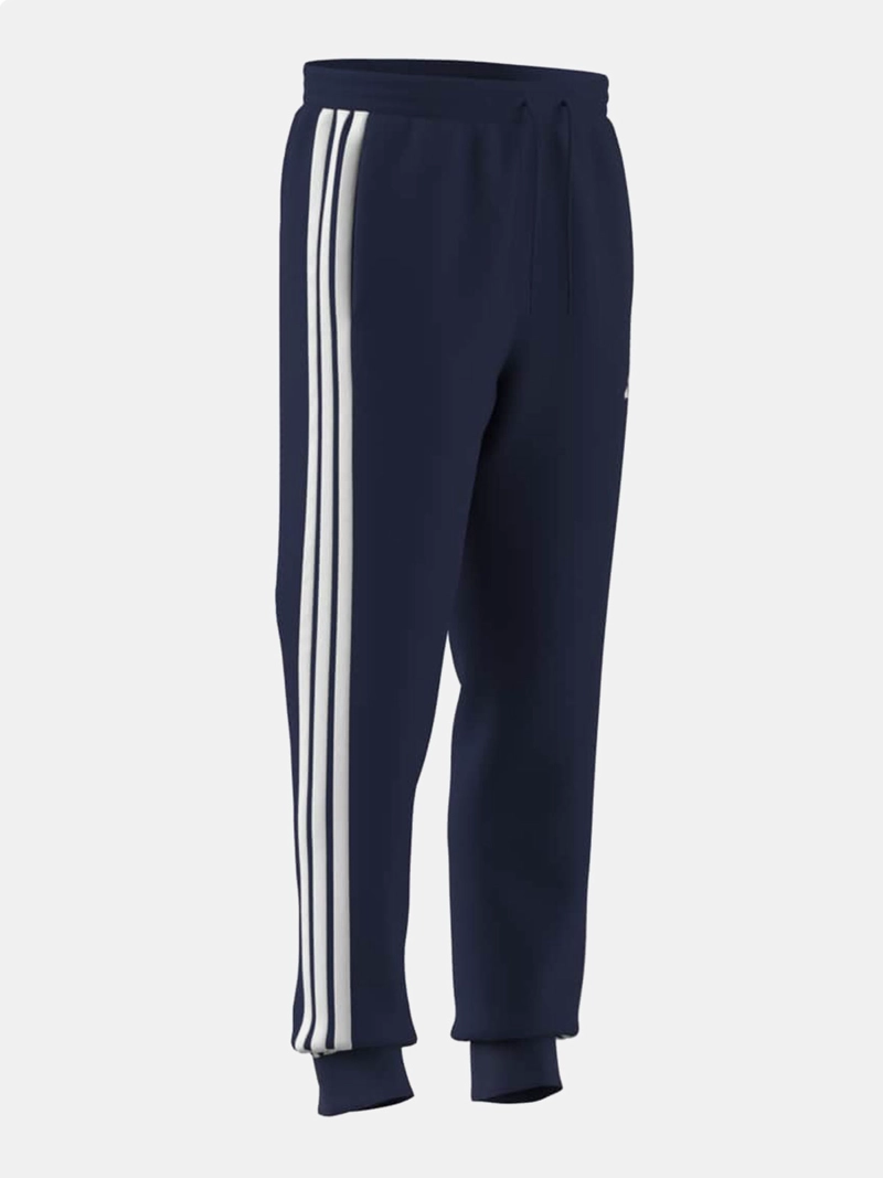 PANTALÓN DE BUZO HOMBRE ADIDAS ESSENTIALS 3 TIRAS AZUL MARINO - 8
