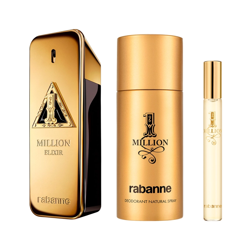 SET PERFUME HOMBRE RABANNE 1 MILLION ELIXIR PARFUM INTENSE 100ML+150ML+10ML