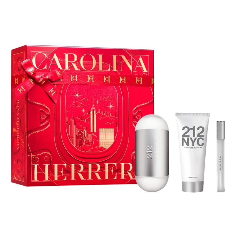 SET PERFUME MUJER CAROLINA HERRERA 212 NYC EDT 100ML+100ML+10ML