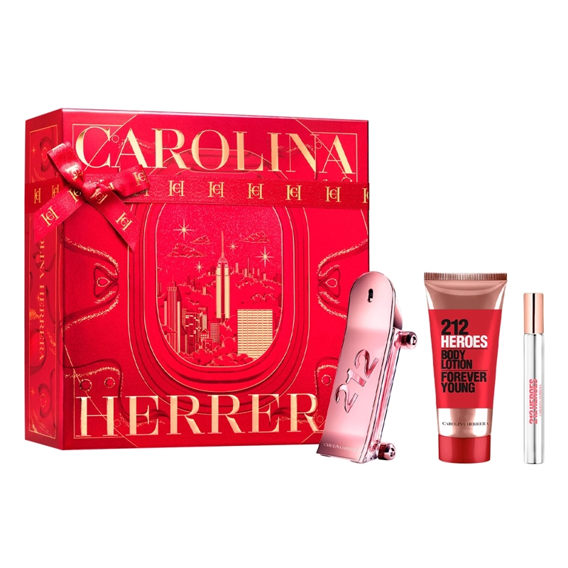 SET PERFUME MUJER CAROLINA HERRERA 212 HEROES EDP 80ML+100ML+10ML