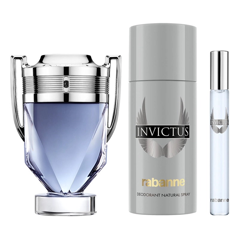 SET PERFUME HOMBRE RABANNE INVICTUS EDT 100ML+150ML+10ML