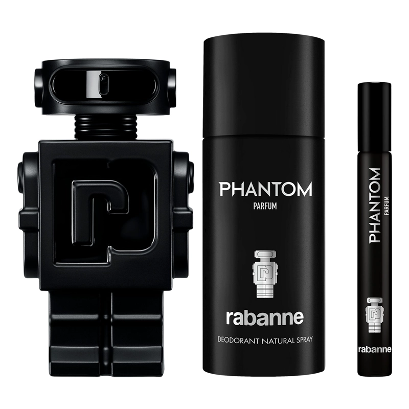 SET PERFUME HOMBRE RABANNE PHANTOM PARFUM 100ML+150ML+10ML