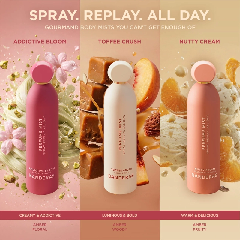 BODY MIST MUJER BANDERAS NUTTY CREAM MANDARIN & MACADAMIA 150ML - 6