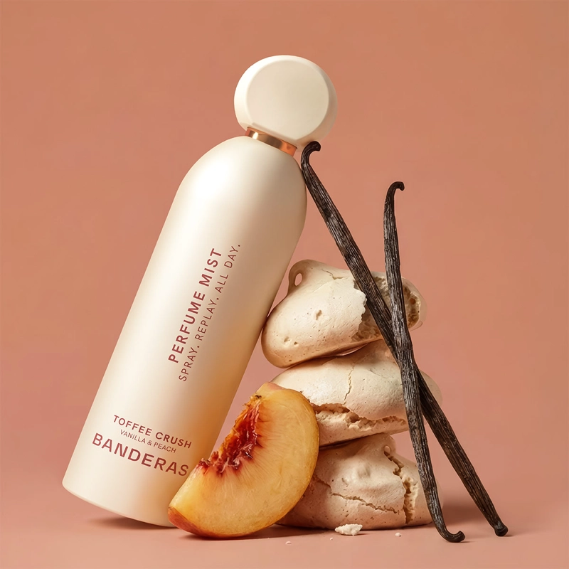 BODY MIST MUJER BANDERAS TOFFEE CRUSH VANILLA & PEACH 150ML - 3