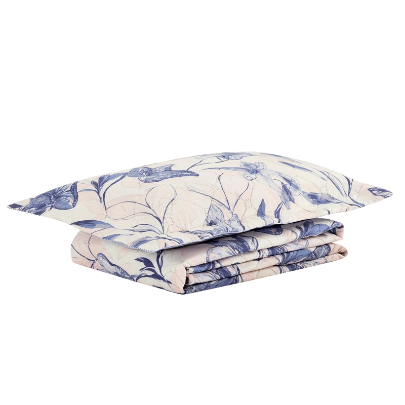 QUILT ANDES PRIENTED RAYAS 1.5 PLAZAS AZUL - 3