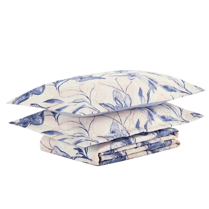 QUILT ANDES PRIENTED RAYAS 2 PLAZAS AZUL - 3