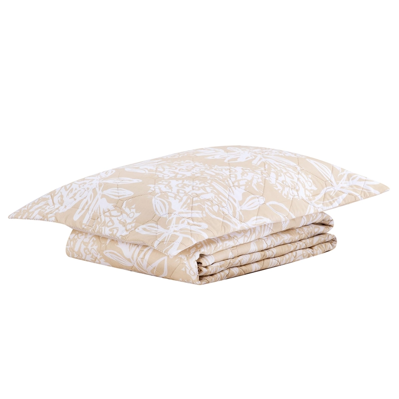 QUILT ANDES PRIENTED RAYAS 1.5 PLAZAS BEIGE - 3