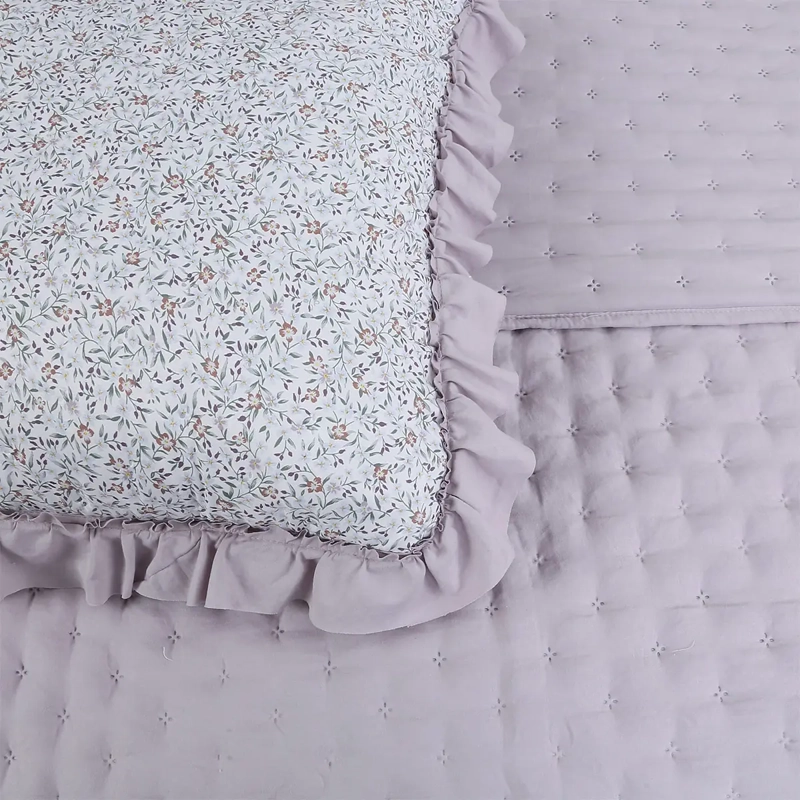 QUILT ANDES RUFFLES 1.5 PLAZAS LILA - 2