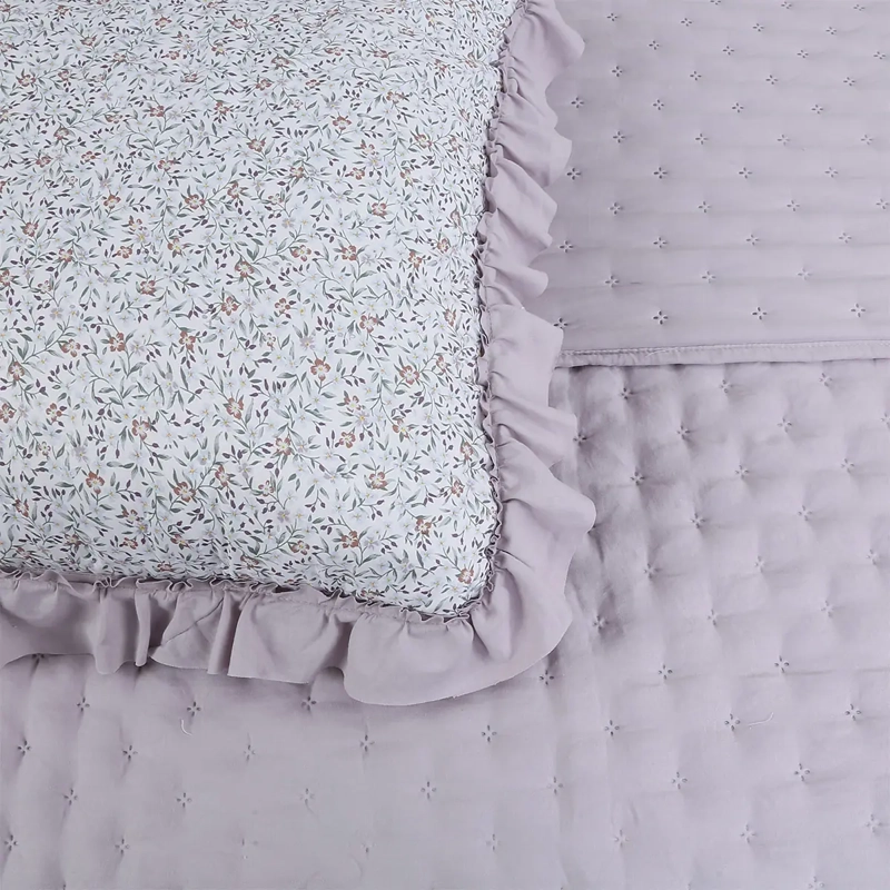 QUILT ANDES RUFFLES KING LILA - 2
