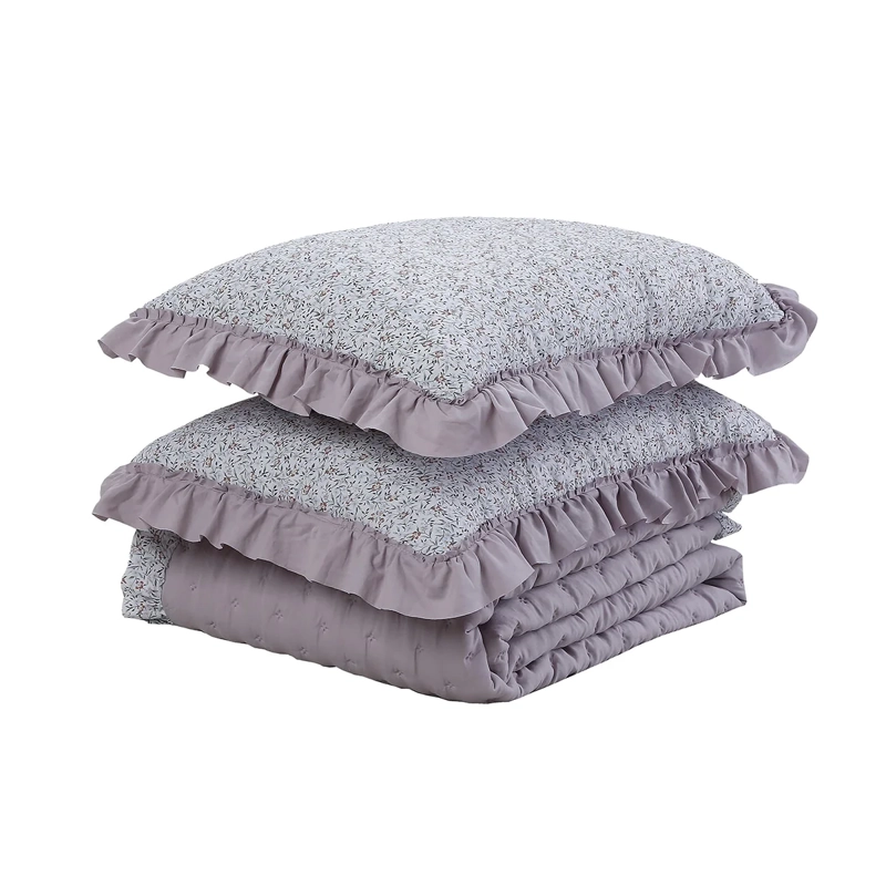 QUILT ANDES RUFFLES KING LILA - 3