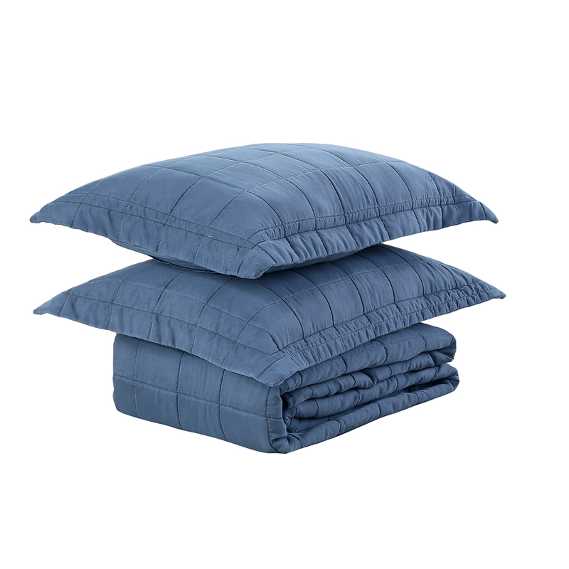 QUILT ANDES STONE WASH KING AZUL - 3