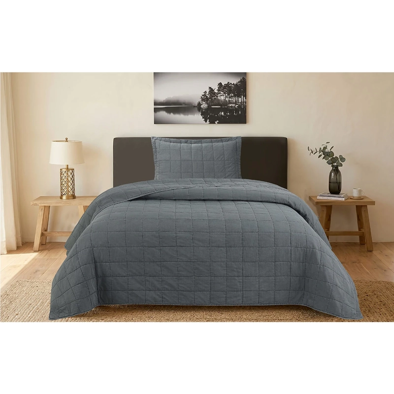 QUILT ANDES STONE WASH 1.5 PLAZAS GRIS - 1