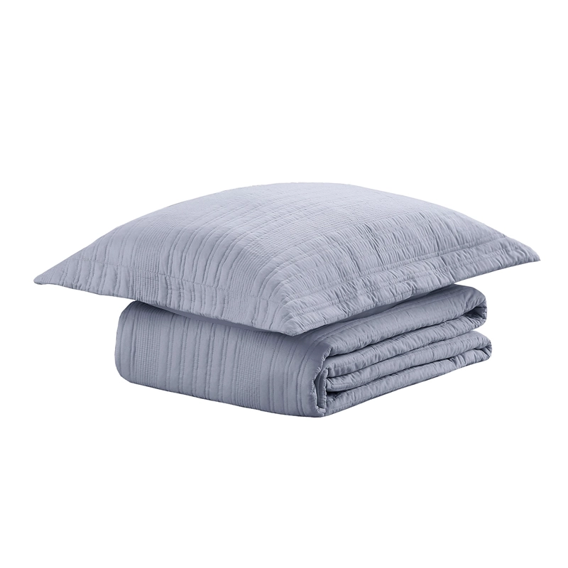 QUILT ANDES STRIPES 1.5 PLAZAS GRIS - 3
