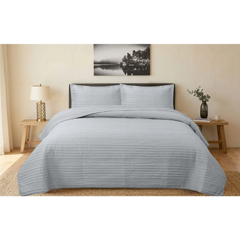 QUILT ANDES STRIPES KING GRIS - 1