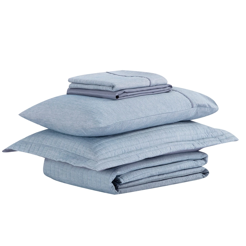 SET ANDES CATIONIC QUILT + JUEGO DE SÁBANAS 1.5 PLAZAS AZUL - 3