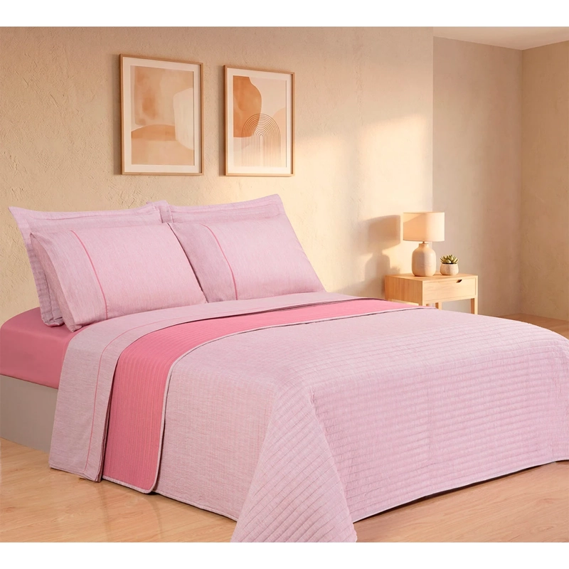 SET ANDES CATIONIC QUILT + JUEGO DE SÁBANAS KING FRAMBUESA - 1