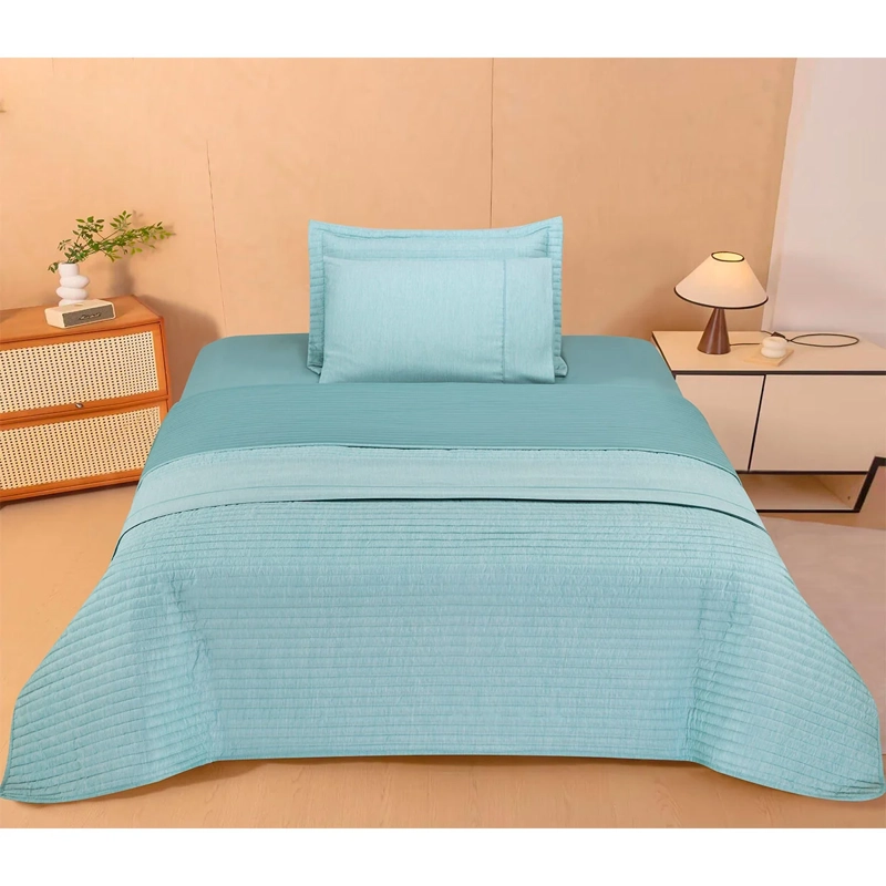 SET ANDES CATIONIC QUILT + JUEGO DE SÁBANAS 1.5 PLAZAS TURQUESA - 1