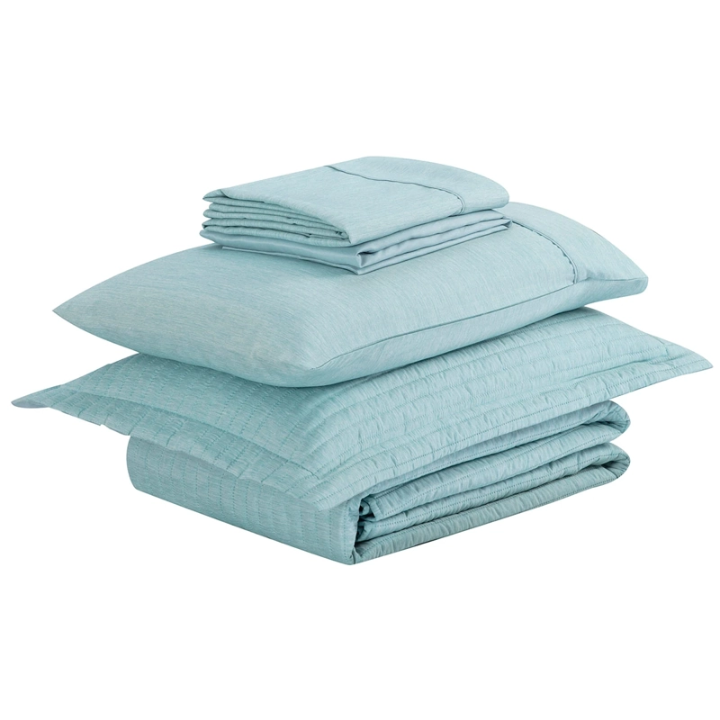 SET ANDES CATIONIC QUILT + JUEGO DE SÁBANAS 1.5 PLAZAS TURQUESA - 3
