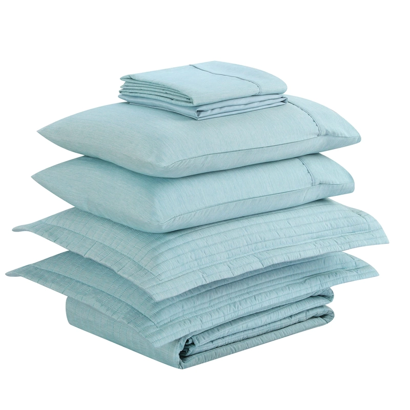 SET ANDES CATIONIC QUILT + JUEGO DE SÁBANAS 2 PLAZAS TURQUESA - 3