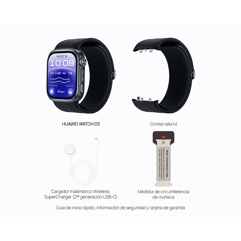 SMARTWATCH HUAWEI WATCH D3 Negro, foto 11