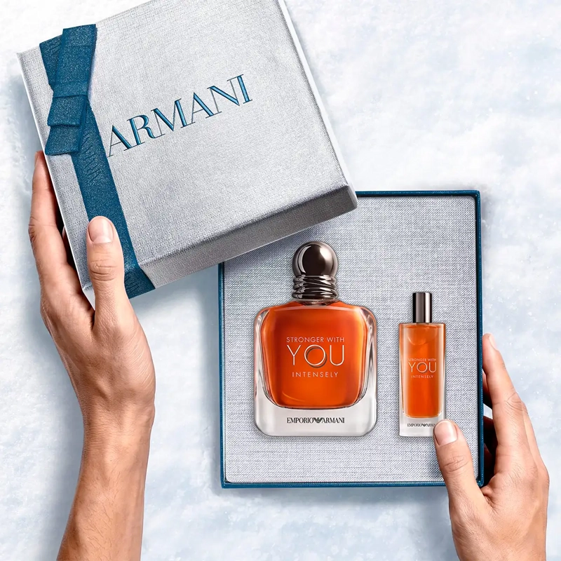 SET PERFUME HOMBRE GIORGIO ARMANI STRONGER WITH YOU INTENSELY EDP 100ML+15ML - 3