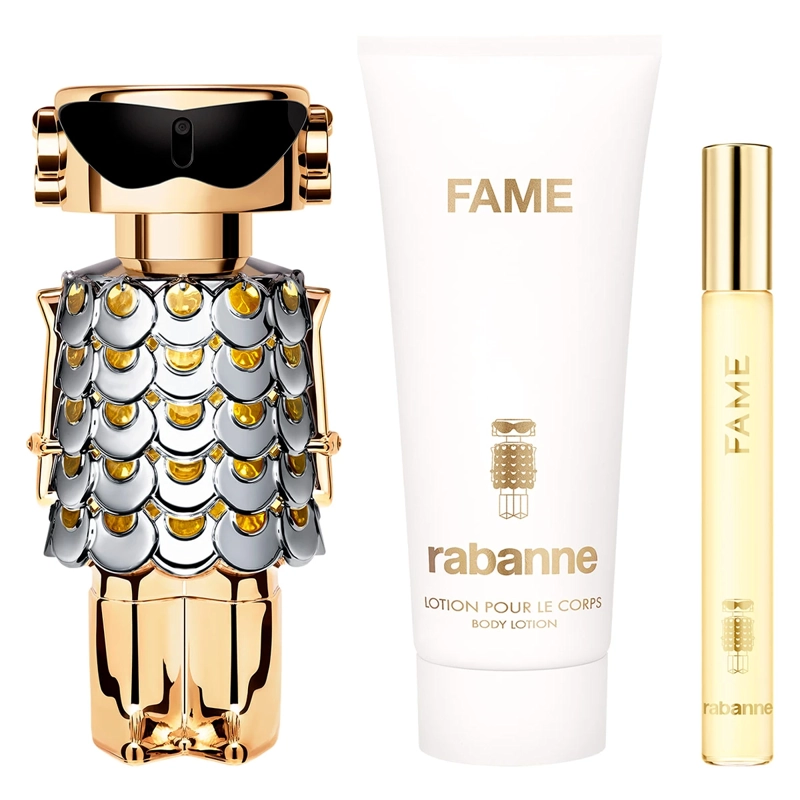 SET PERFUME MUJER RABANNE FAME EDP 80ML+100ML+10ML