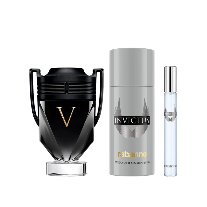 SET PERFUME RABANNE INVICTUS VICTORY EDP EXTREME 100ML+150ML+EDT 10ML