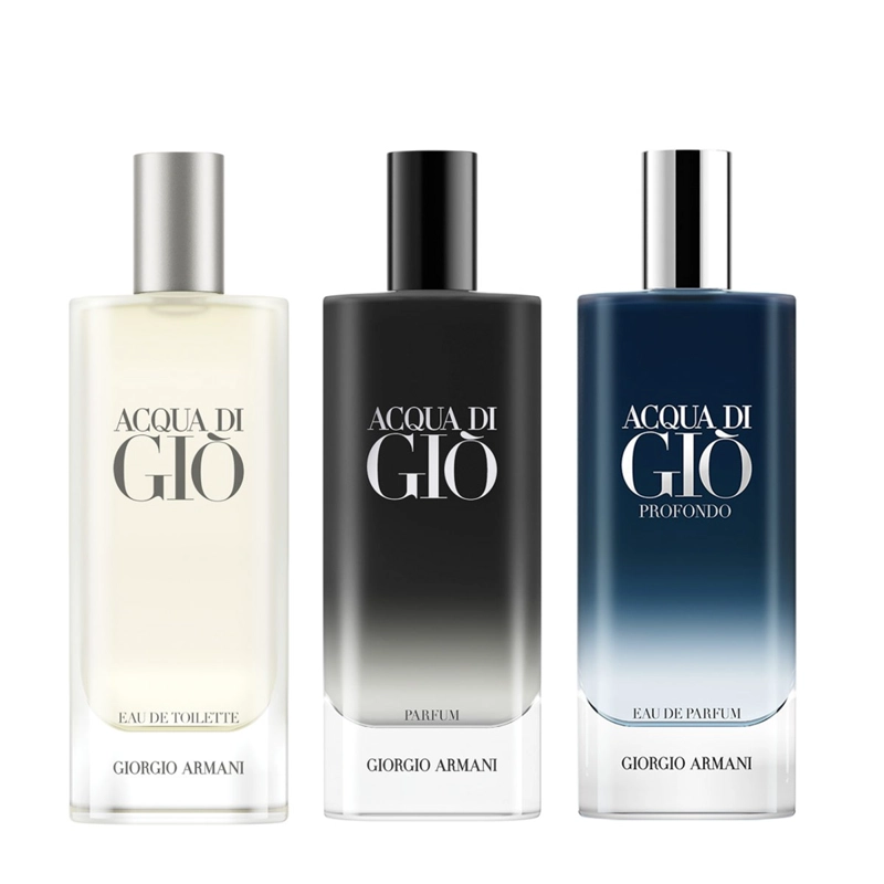 SET PERFUME HOMBRE GIORGIO ARMANI ACQUA DI GIO EDT+PROFONDO EDP+PARFUM 15ML - 1