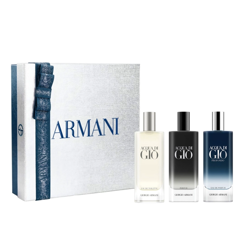 SET PERFUME HOMBRE GIORGIO ARMANI ACQUA DI GIO EDT+PROFONDO EDP+PARFUM 15ML - 2