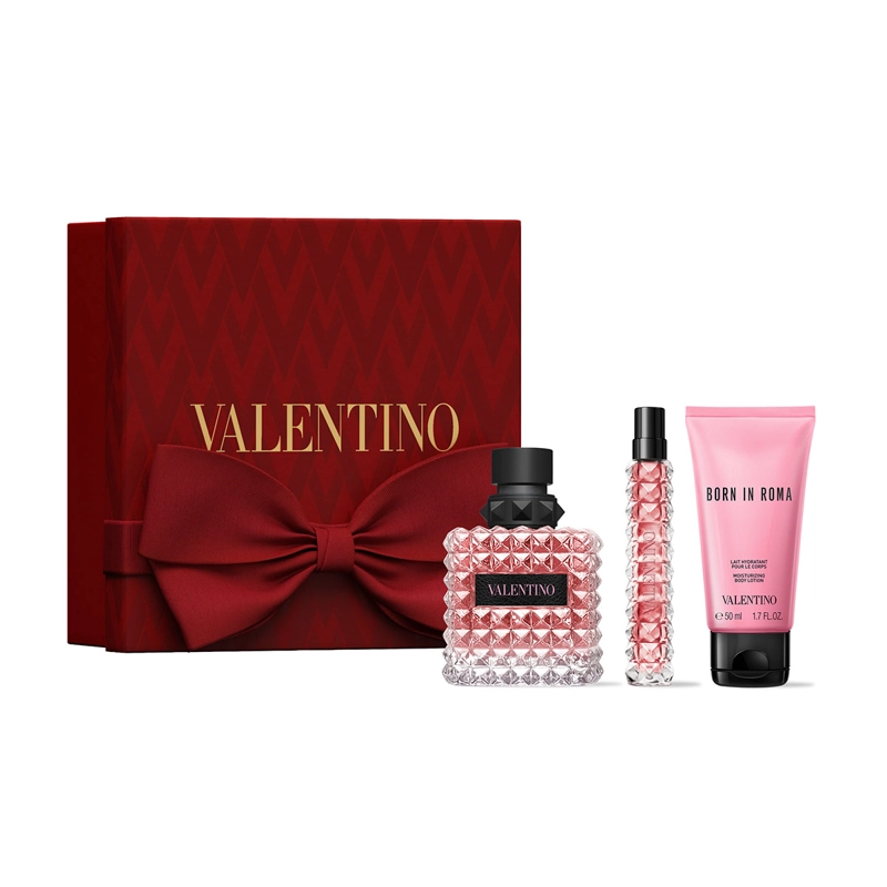 SET PERFUME VALENTINO BORN IN ROMA DONNA PINK EDP 100ML+10ML+50ML - 2