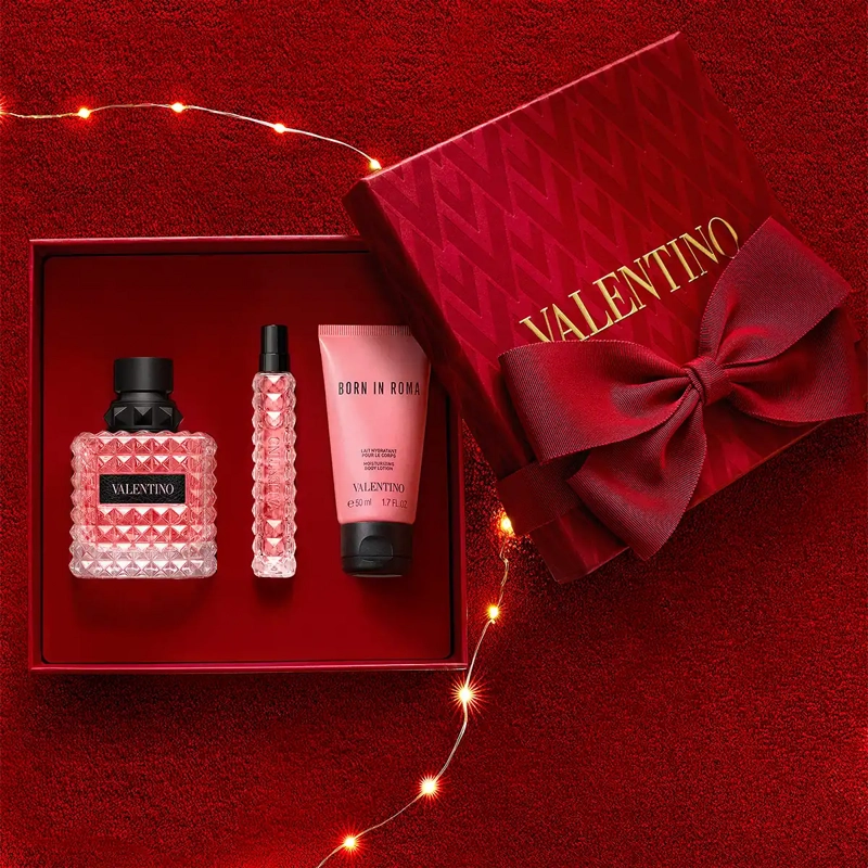 SET PERFUME VALENTINO BORN IN ROMA DONNA PINK EDP 100ML+10ML+50ML - 3