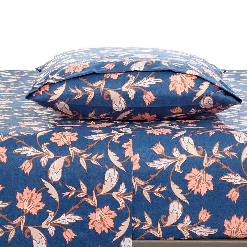 PLUMÓN ANDES ESTAMPADO 1.5 PLAZAS FLOR AZUL - 2