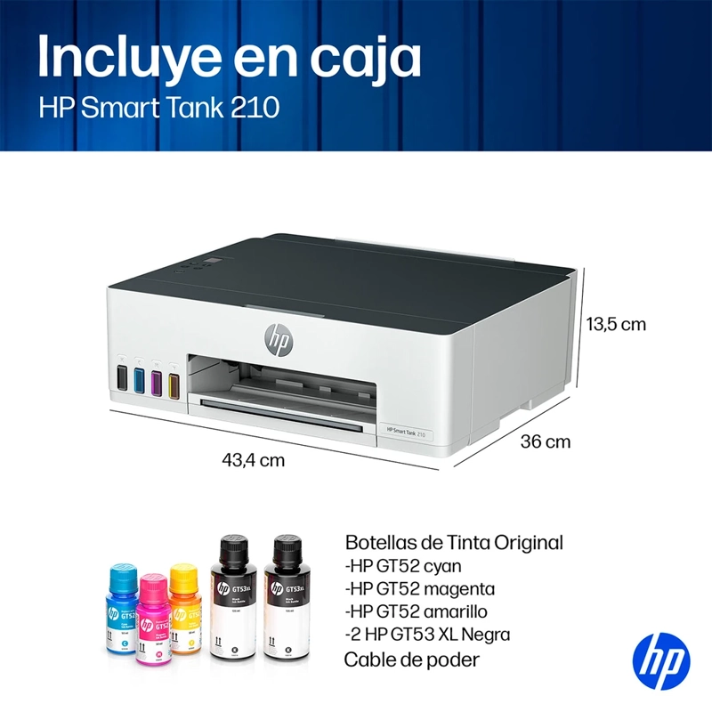 IMPRESORA HP SMART TANK 210 Blanco, foto 14
