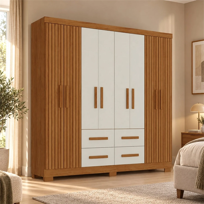 CLOSET EXIT ITAPEMA 8 PUERTAS 4 CAJONES ROBLE/BEIGE